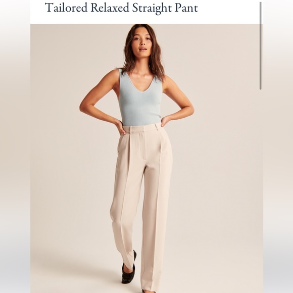 Abercrombie Tailored Relaxed Straight Pant - Picture 1 of 6